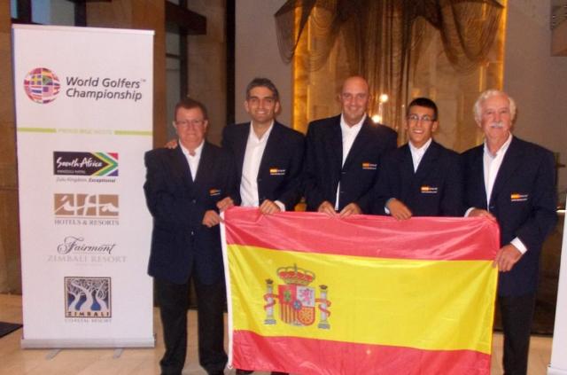 El equipo español en la presentación oficial en Sudafrica